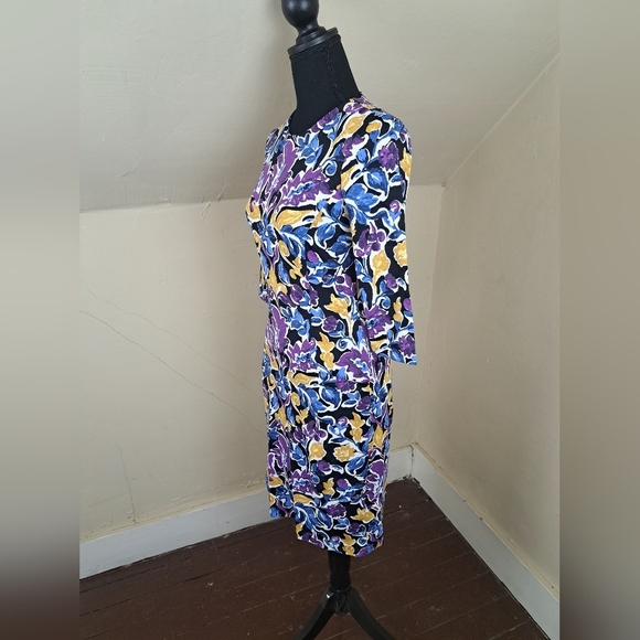 J. McLaughlin Catalyst Artist Garden Floral Print Catalina Cloth Dress Size XS - Picture 6 of 12
